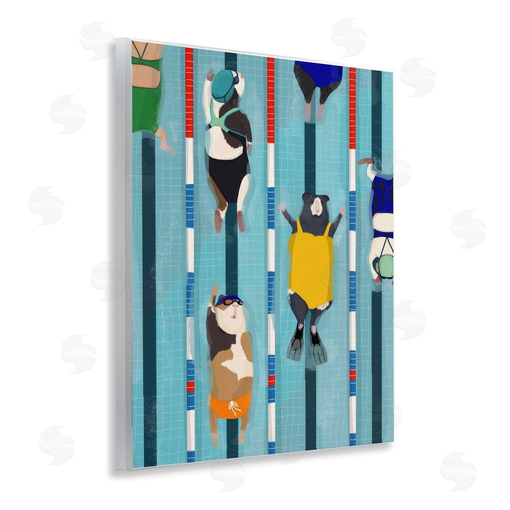 Hanna Melin Guinea Pigs at Lido Wall Plaque Home Decor Art Print
