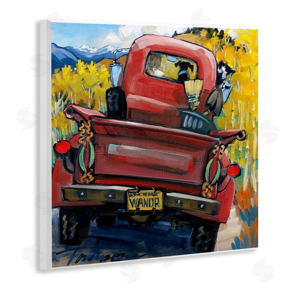 CR Townsend Wander Truck Through Wheat Grass Wall Plaque Printed Art