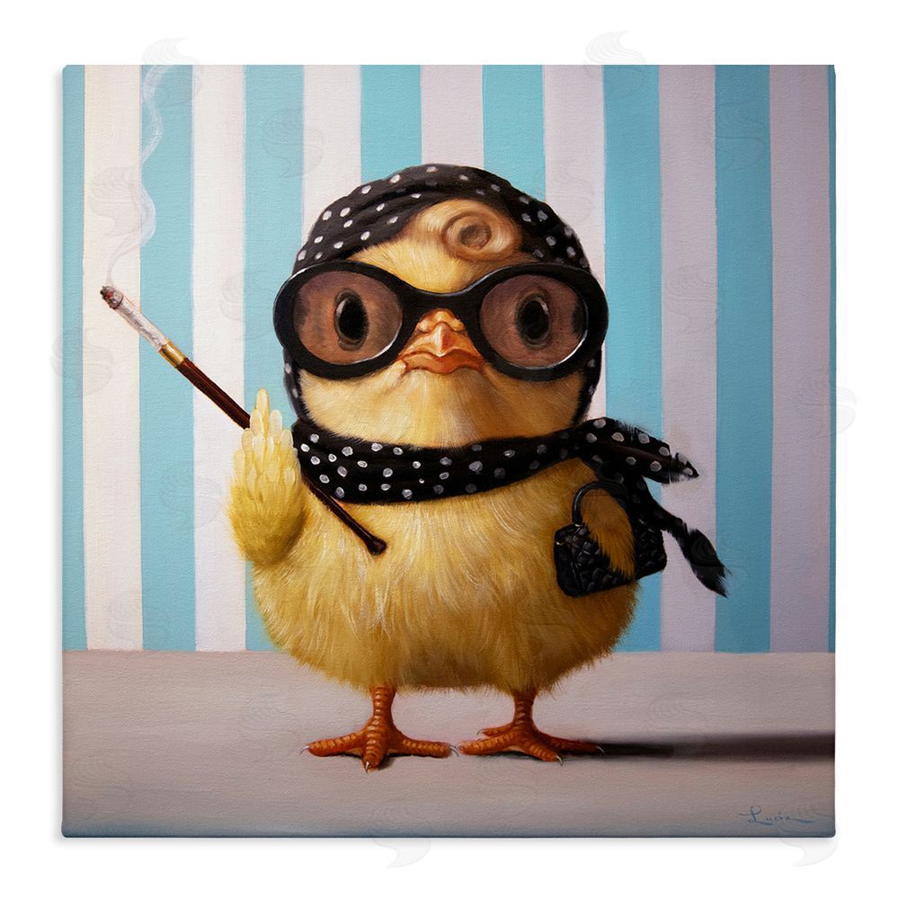 Lucia Heffernan Audrey Henburn Famous Chick Stretched Canvas Wall Art Print