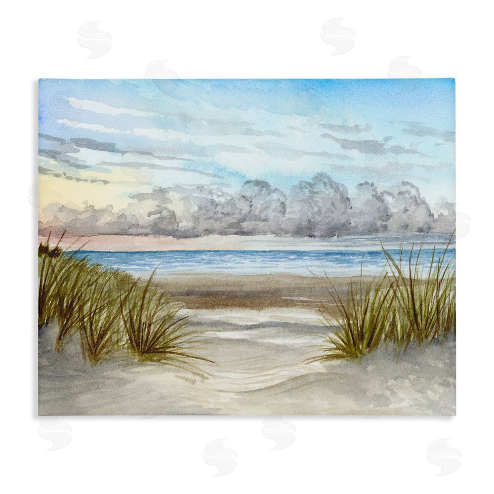 Brett Blumenthal Between The Beach Grasses Stretched Canvas Wall Art Print