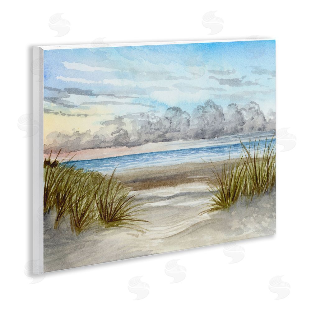 Brett Blumenthal Between The Beach Grasses Wooden Wall Plaque Art Print