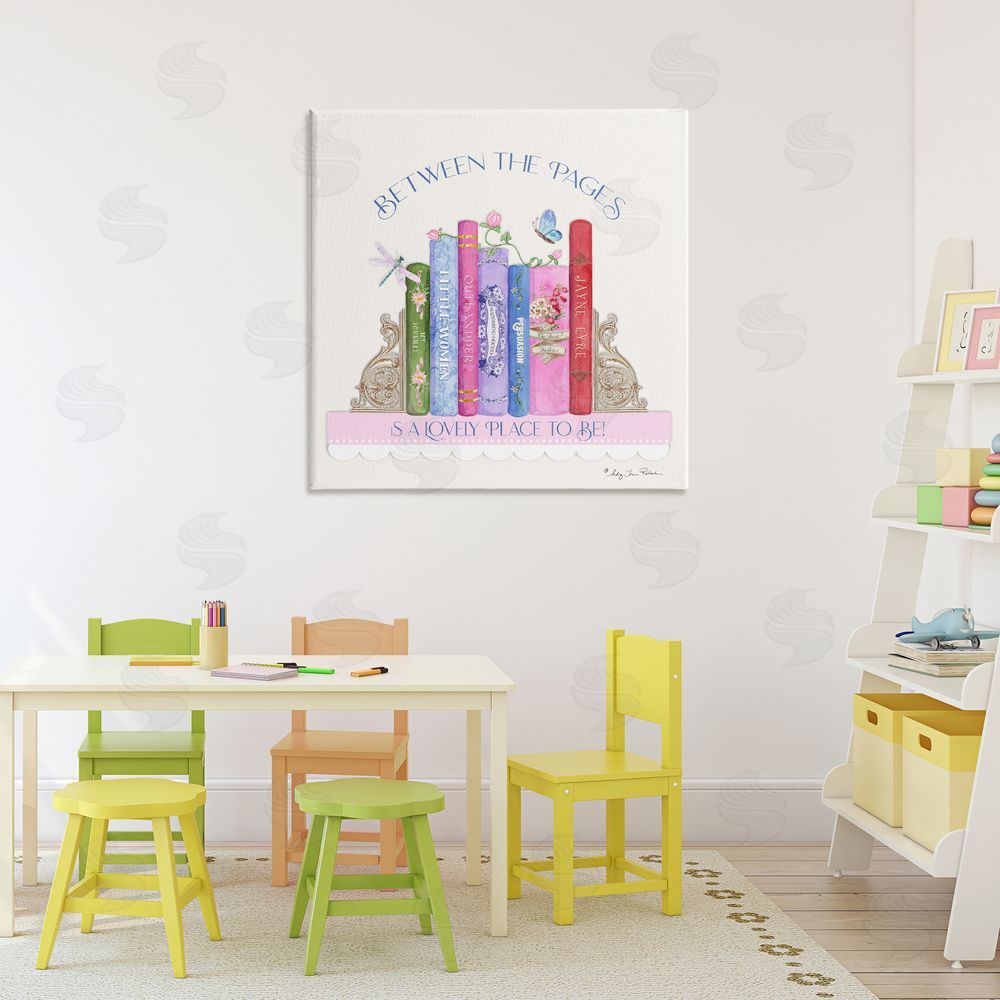 Audrey Jeanne Roberts Between The Pages Lovely Place To Be Stretched Canvas Wall Art in Room