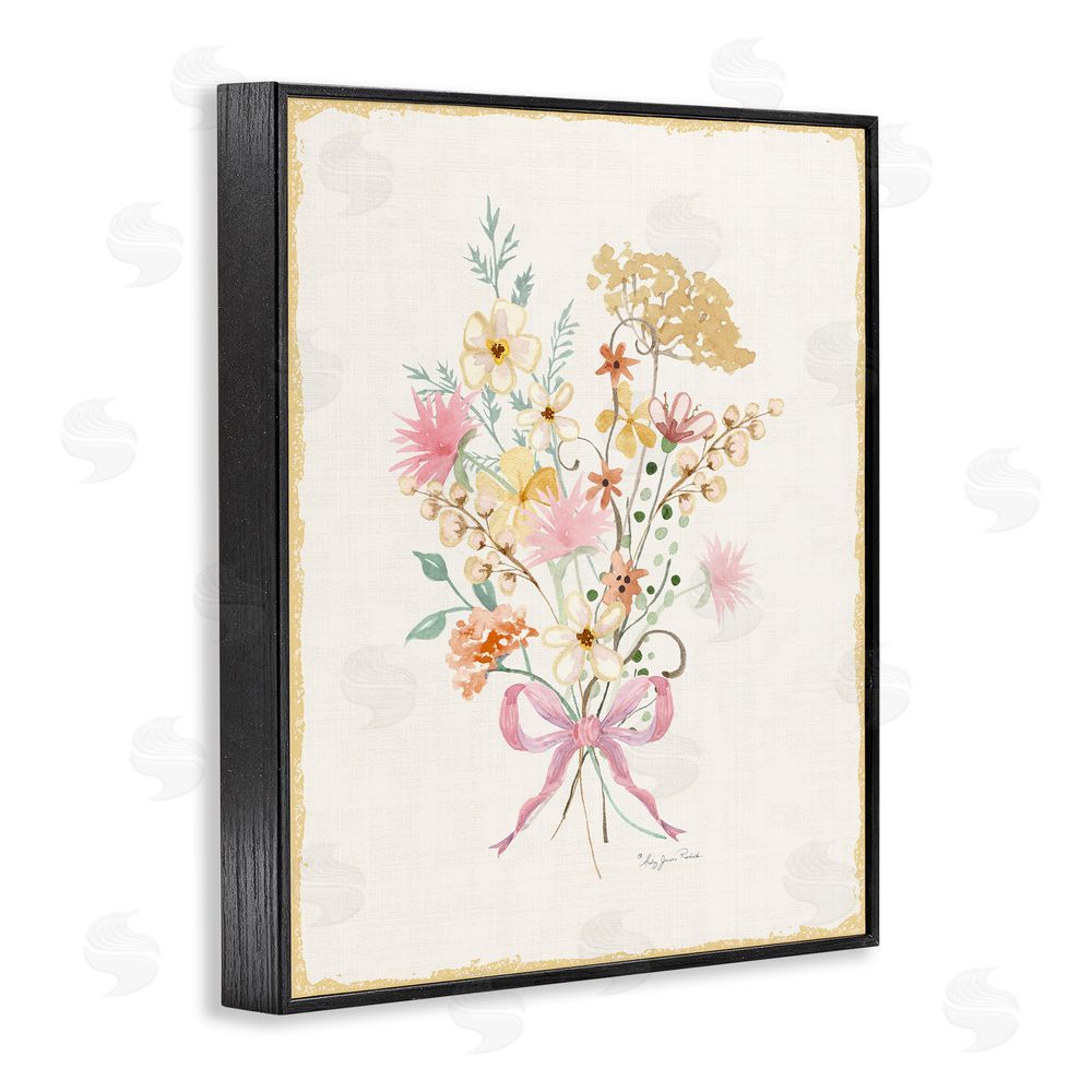 Audrey Jeanne Roberts Cluster of Wild Blossoms Black Framed Giclee Wall Art Print