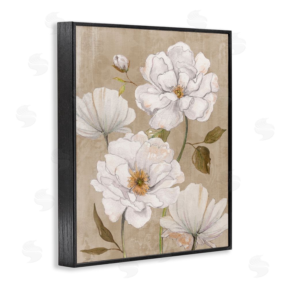 Carol Robinson Rustic Magnolia Blooms Black Framed Giclee Wall Art Print