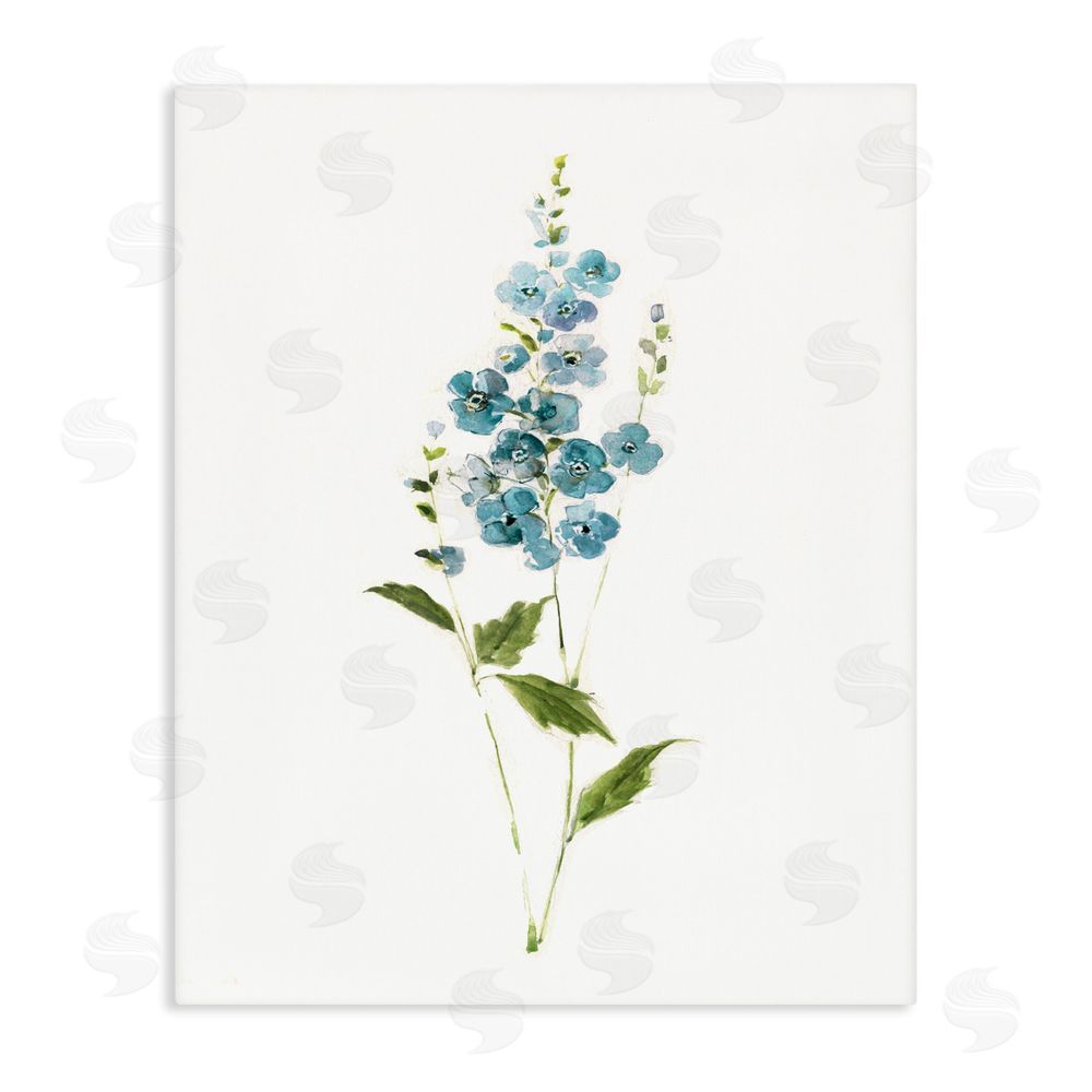 Sally Swatland Delicate Blue Sprigs Stretched Canvas Wall Art