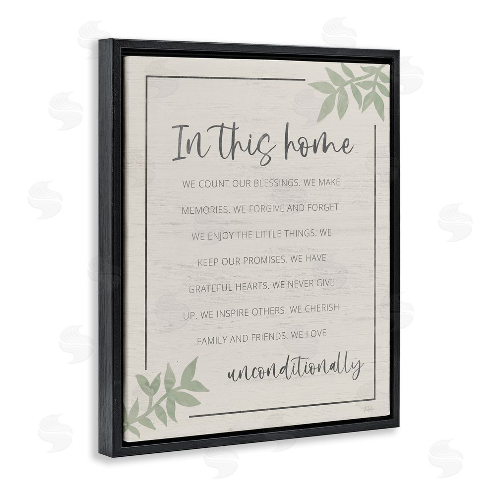 Natalie Carpentieri We Love Unconditionally Black Floating Framed Canvas Wall Art Print