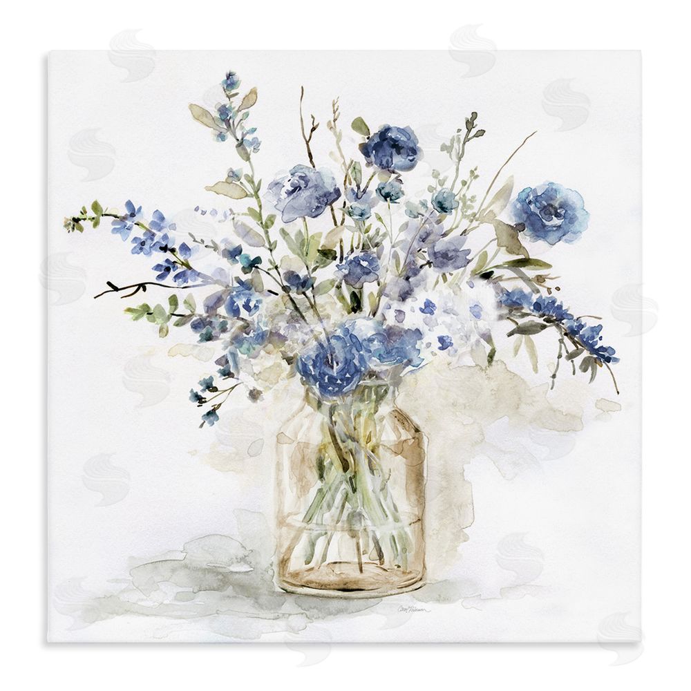 Carol Robinson Spring Floral Dollops Stretched Canvas Wall Art Print