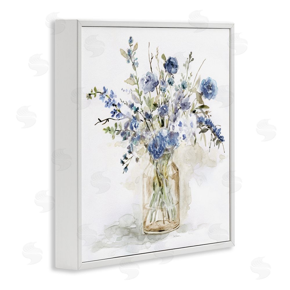 Carol Robinson Spring Floral Dollops White Framed Giclee Wall Art Print