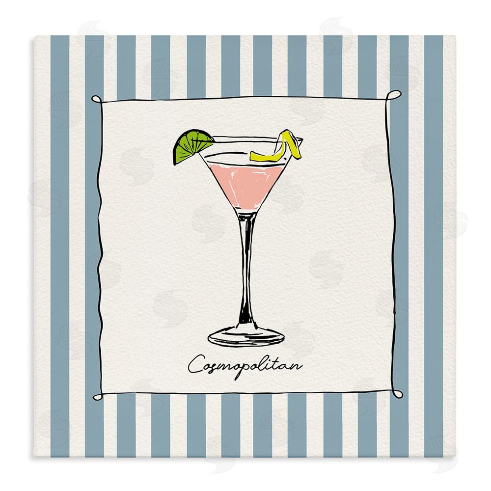 Susan Jill Cosmopolitan Summer Stripes Stretched Canvas Wall Art