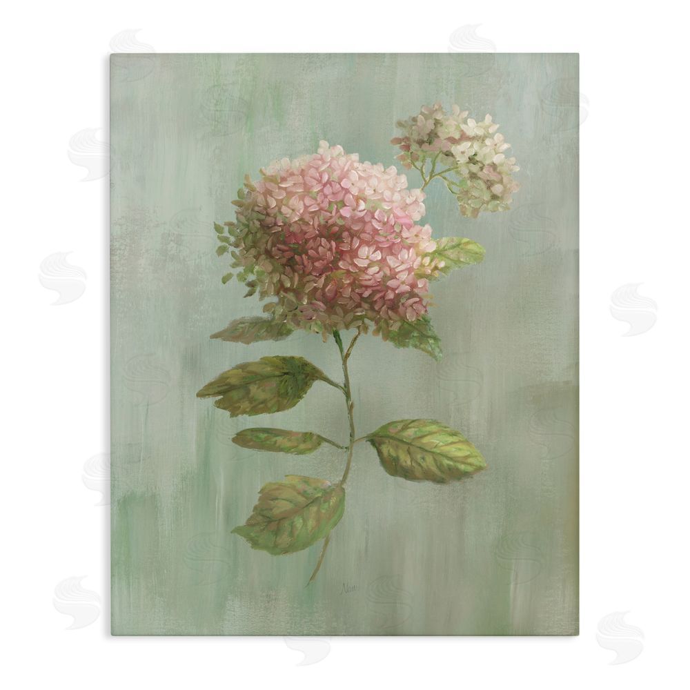 Nan Vintage Hydrangea Bushel Stretched Canvas Wall Art Print
