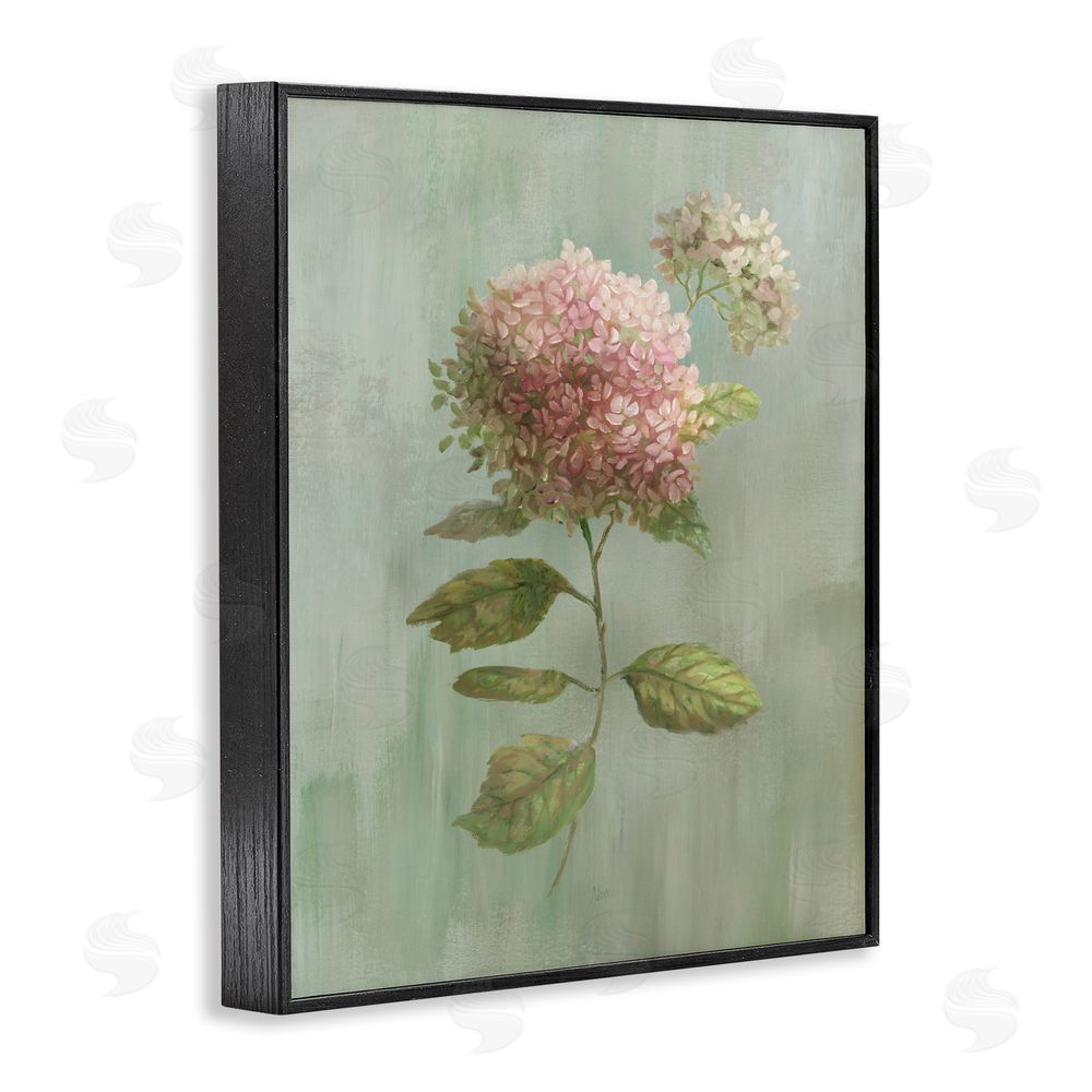 Nan Vintage Hydrangea Bushel Black Framed Giclee Wall Art Print