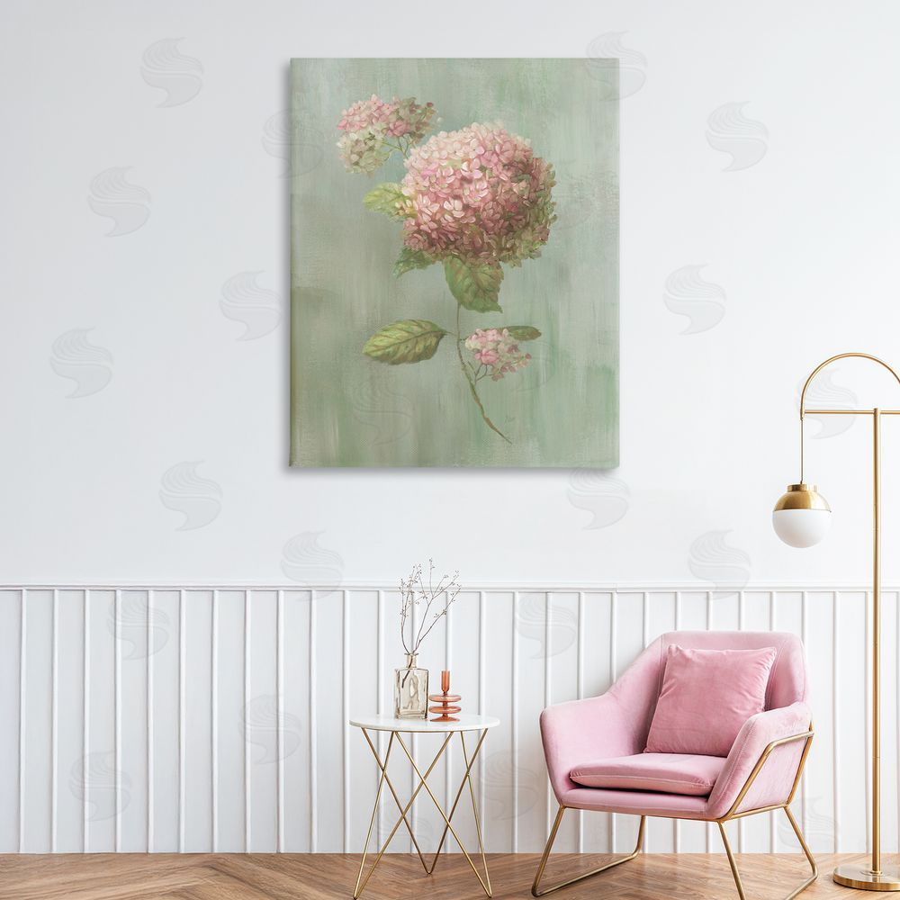 Nan Single Hydrangea Bushel Stretched Canvas on Wall