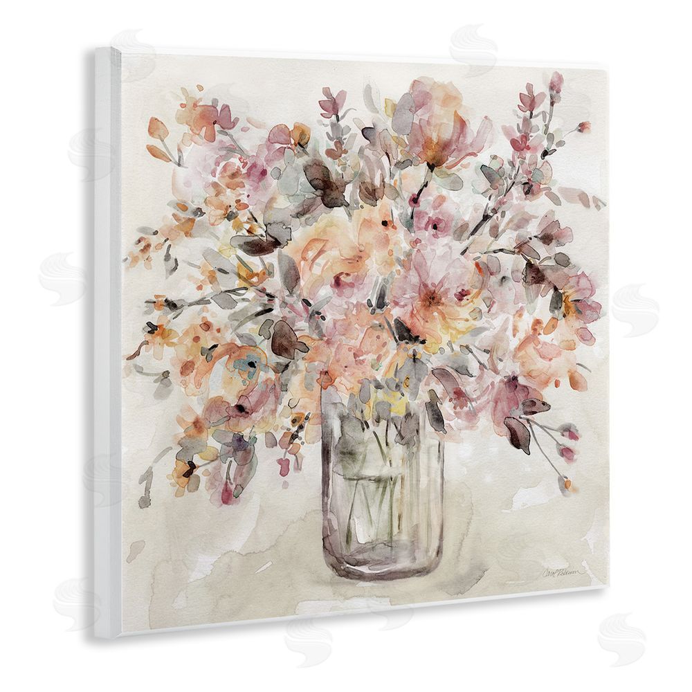 Carol Robinson Fluid Petals Watercolor Bouquet Wall Plaque Home Decor Art Print