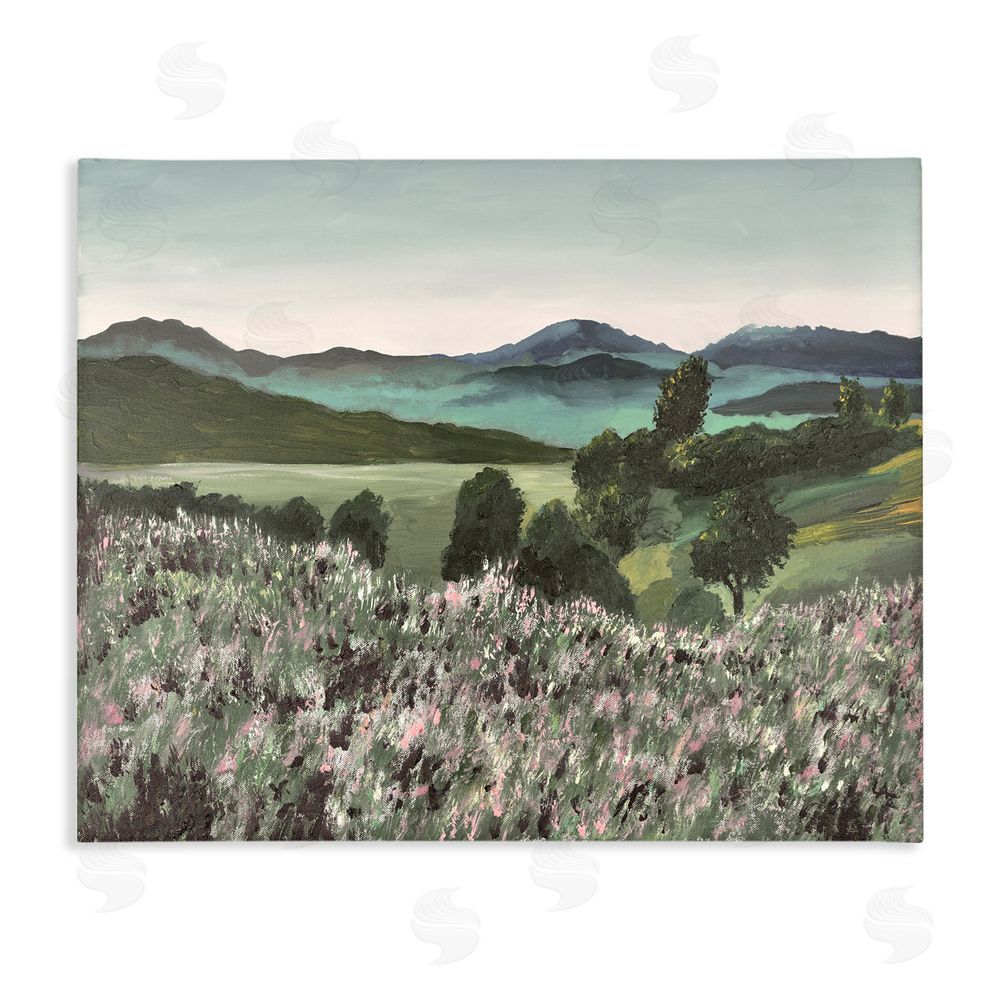 Lee Ann Zirbes Windblown Meadow Blooms Stretched Canvas Wall Art Print