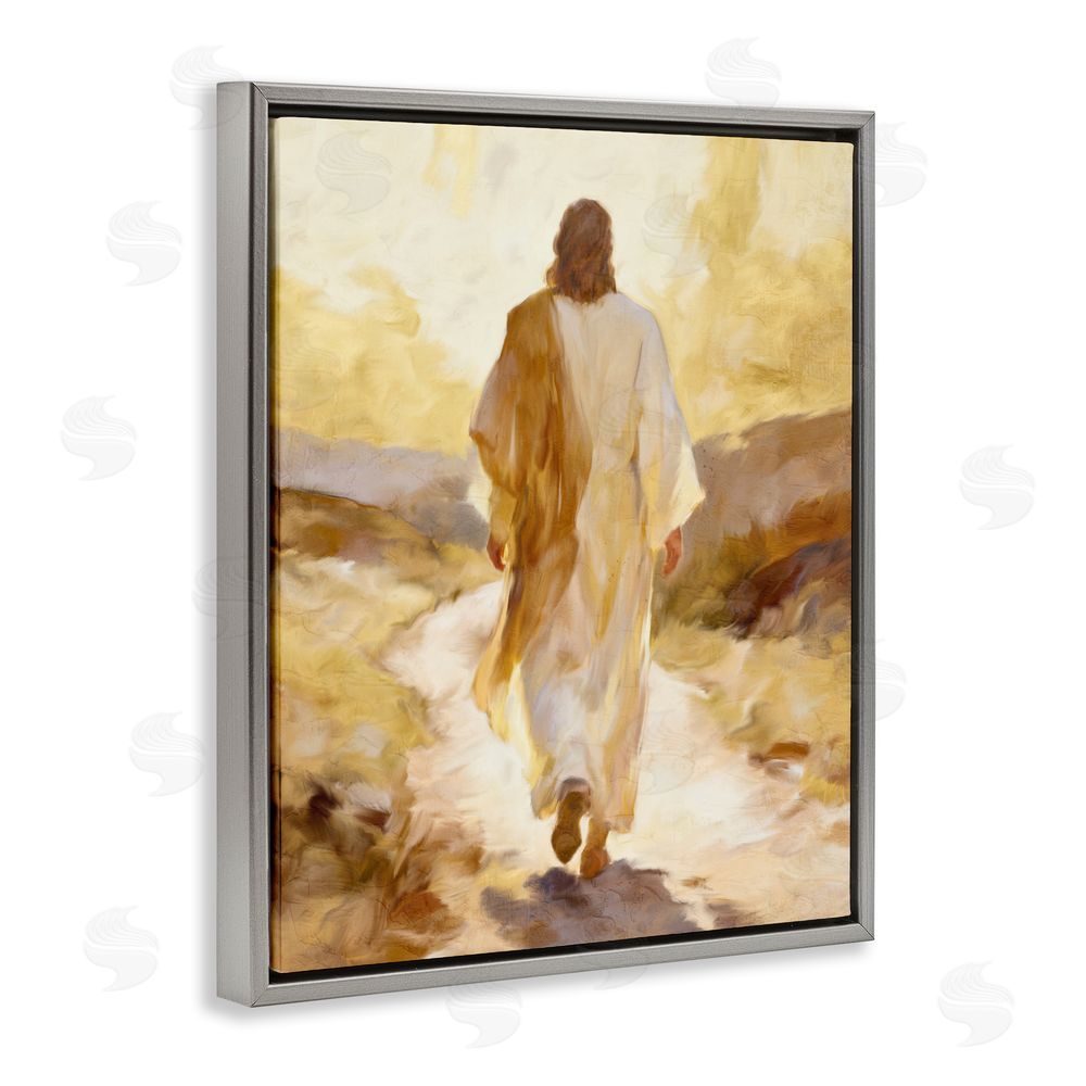 Kim Allen Walk By Faith Sunset Gray Floating Framed Canvas Wall Art Print