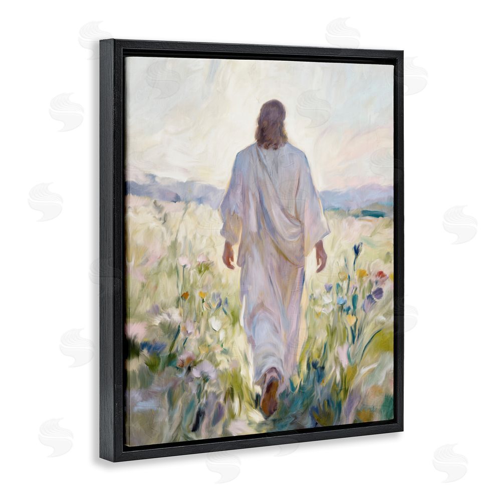 Kim Allen Wildflower Faithful Follower Black Floating Framed Canvas Wall Art Print