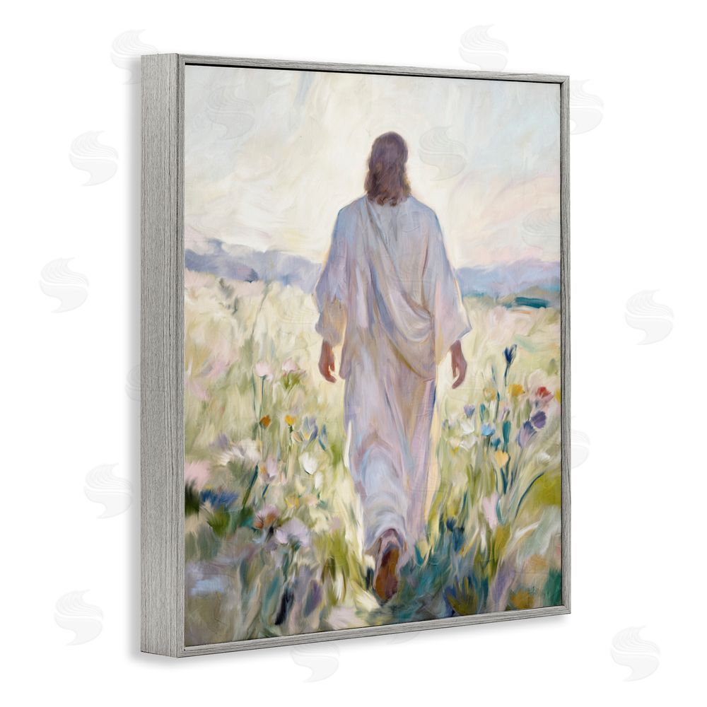 Kim Allen Wildflower Faithful Follower Gray Framed Giclee Wall Art Print