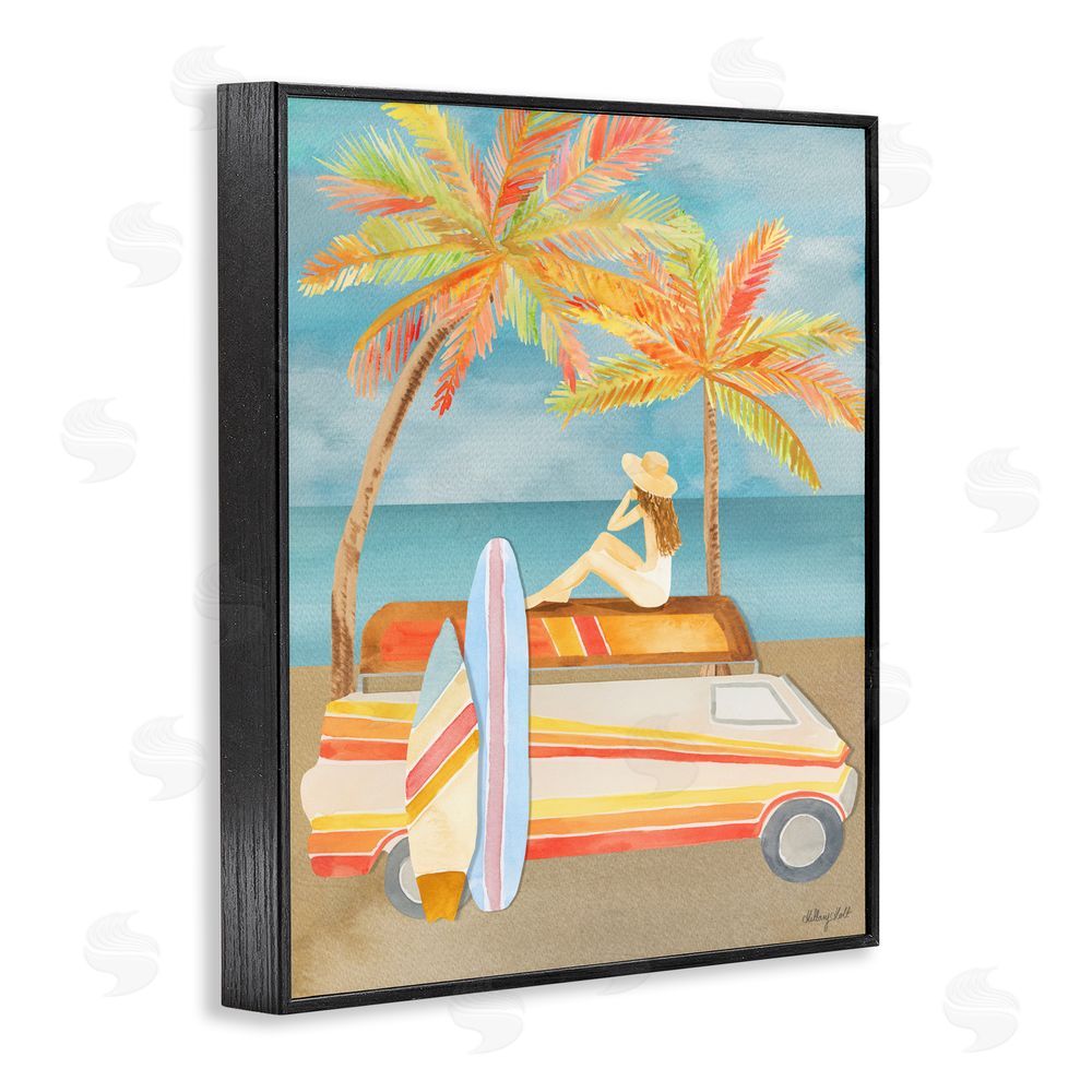 Hillary Holt California Road Trip Black Framed Giclee Wall Art Print