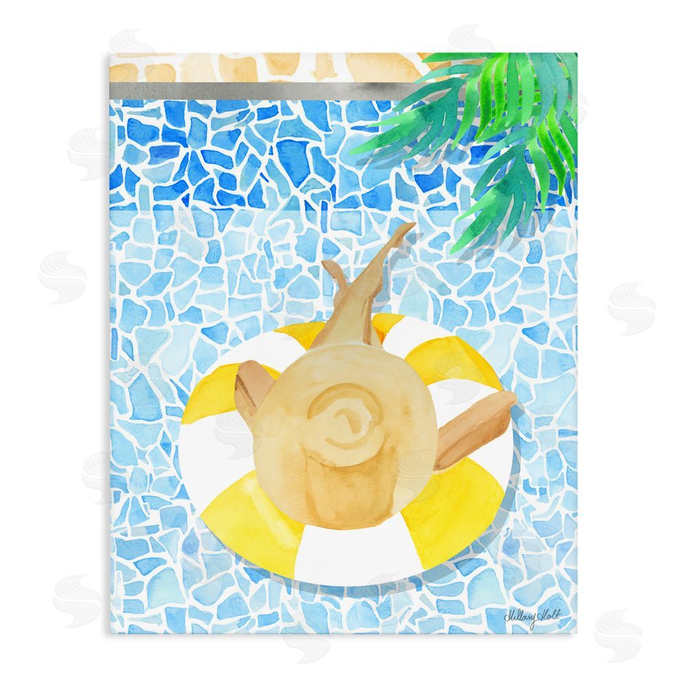 Hillary Holt Summer Poolside Drift Stretched Canvas Wall Art Print
