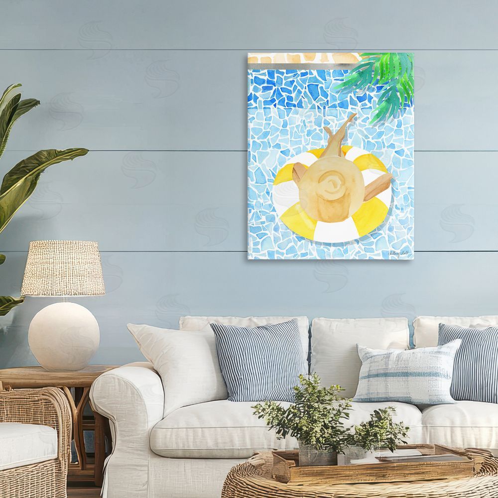 Hillary Holt Summer Poolside Drift Stretched Canvas on Wall