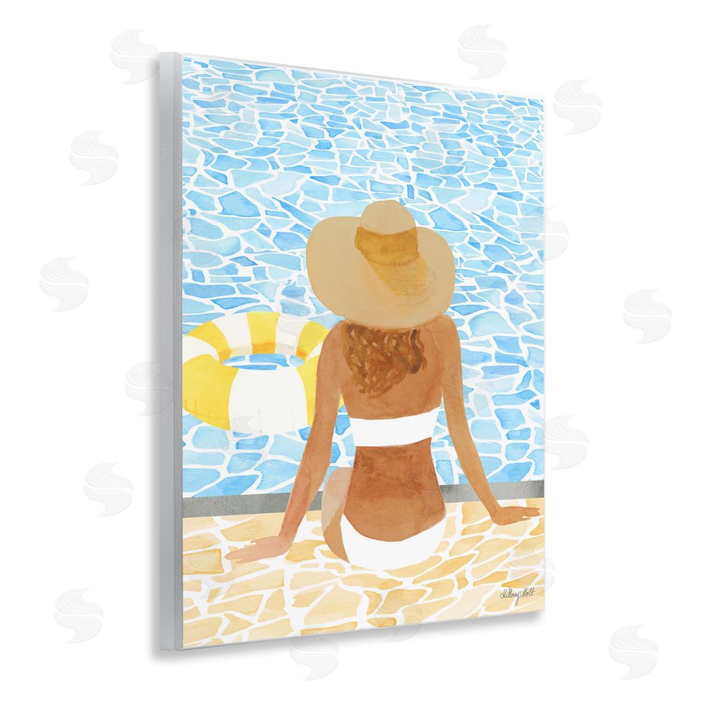 Hillary Holt Summer Poolside Chill Wall Plaque Printed Art