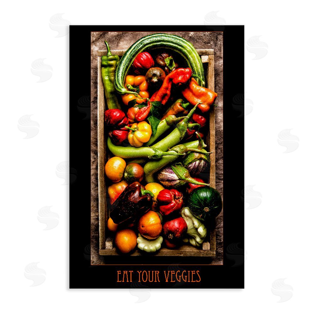 Carl Kravats Eat Your Veggies Vibrant Harvest Stretched Canvas Wall Art
