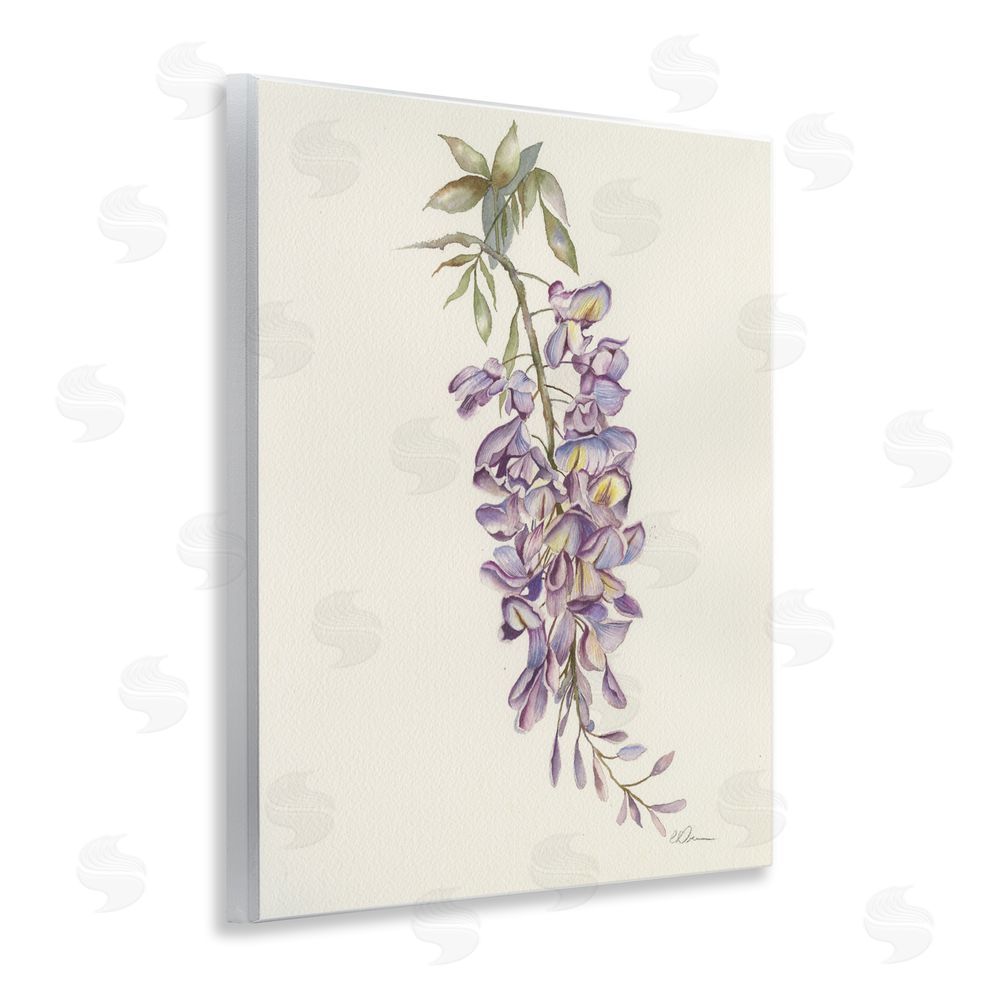 Cady Driver Delicate Hyacinths Study Wall Plaque with Fixed Lithograph Print