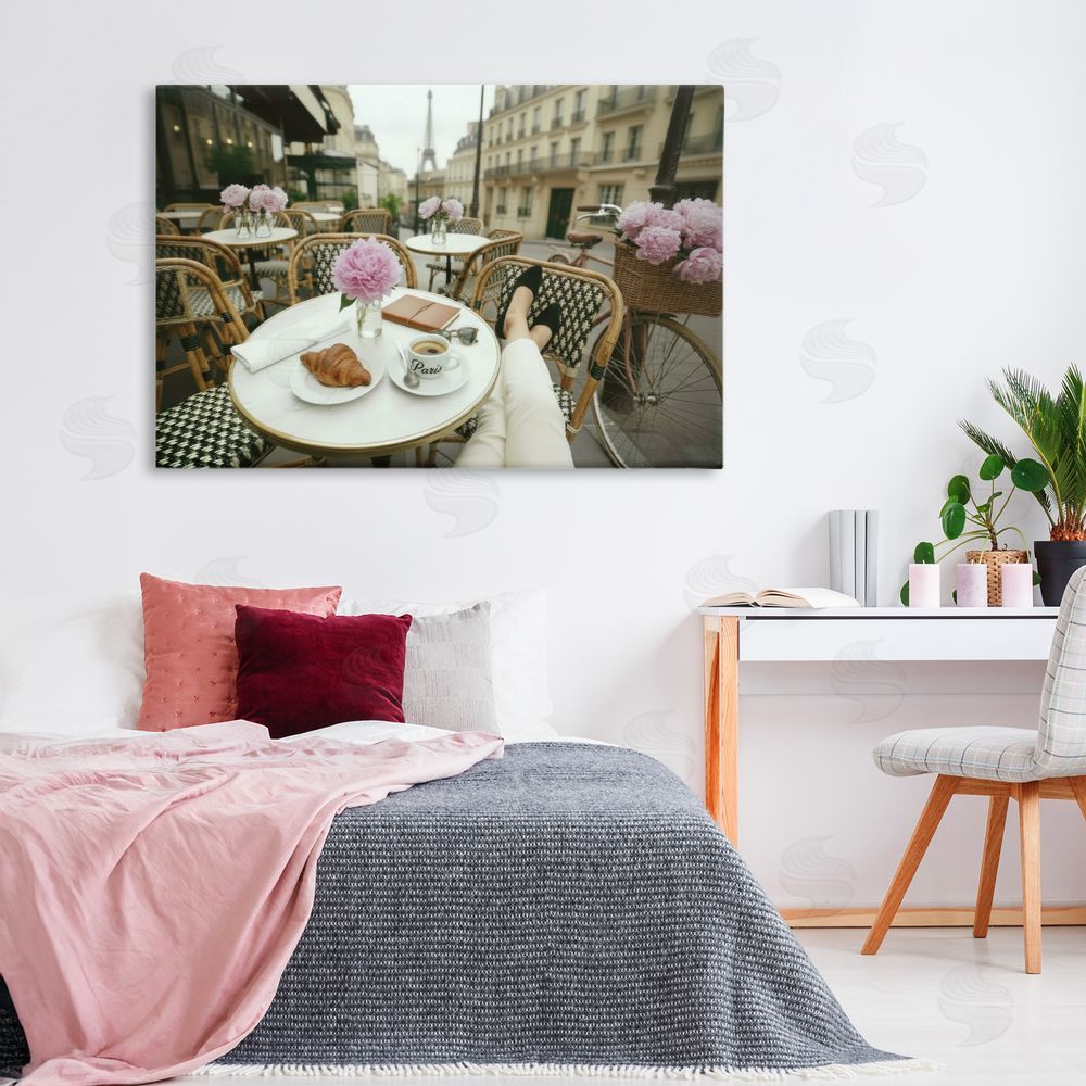 A Barefoot Stylist Brunch On Paris Time Stretched Canvas Wall Art in Room