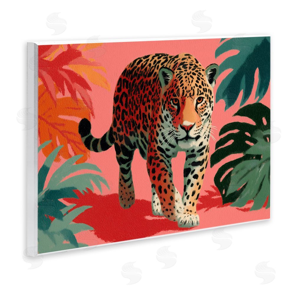 A Barefoot Stylist Big Cat & Color Wooden Wall Plaque Art Print