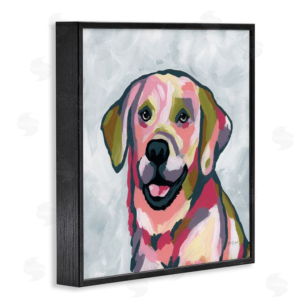 Yvette St. Amant Abstract Labrador Portrait Black Framed Giclee Wall Art Print
