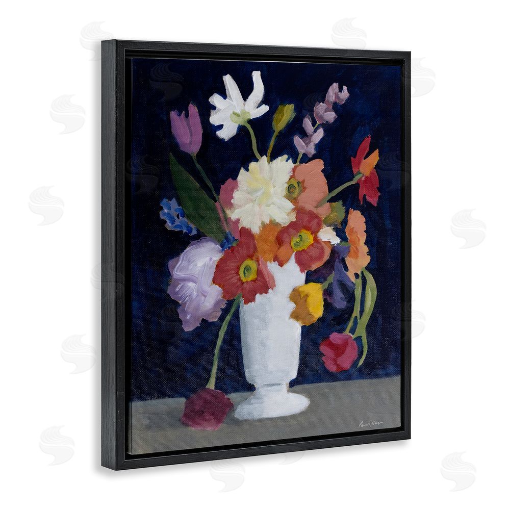 Pamela Munger Bountiful Collection of Florals Black Floating Frame Canvas Wall Art Print