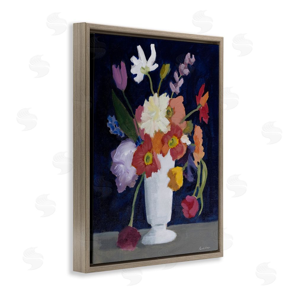 Pamela Munger Bountiful Collection of Florals Brown Floating Frame Canvas Wall Art Print