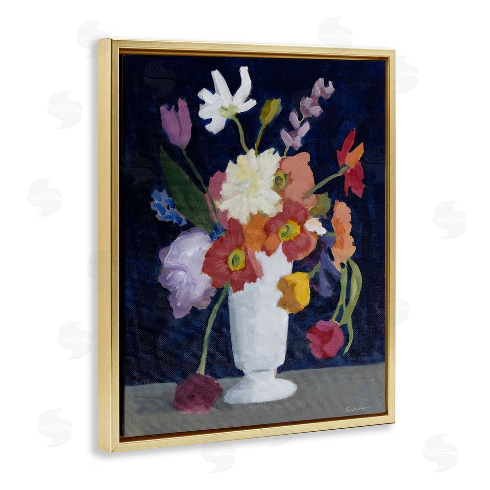 Pamela Munger Bountiful Collection of Florals Gold Floating Frame Canvas Wall Art Print