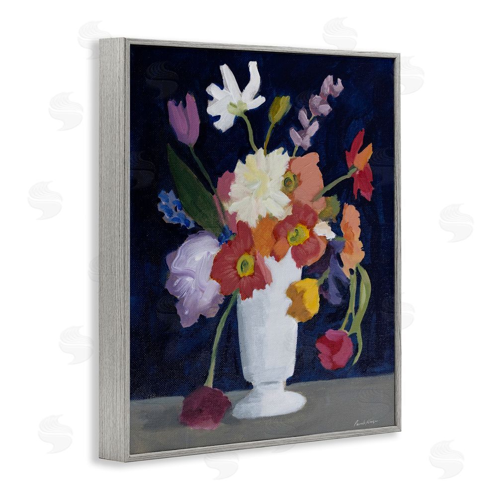 Pamela Munger Bountiful Collection of Florals Gray Framed Giclee Wall Art Print