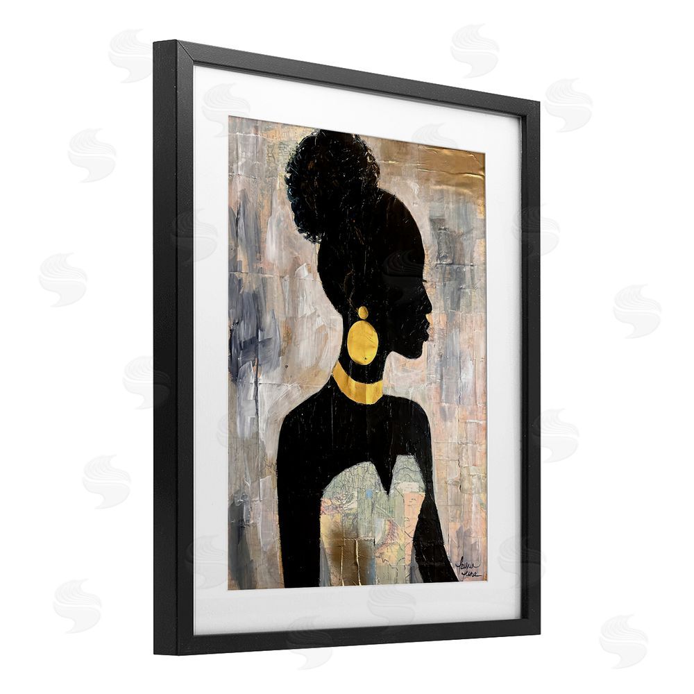 Lauren Luna Elegant Fashion Silhouette Black Framed Print Under Glass Wall Art
