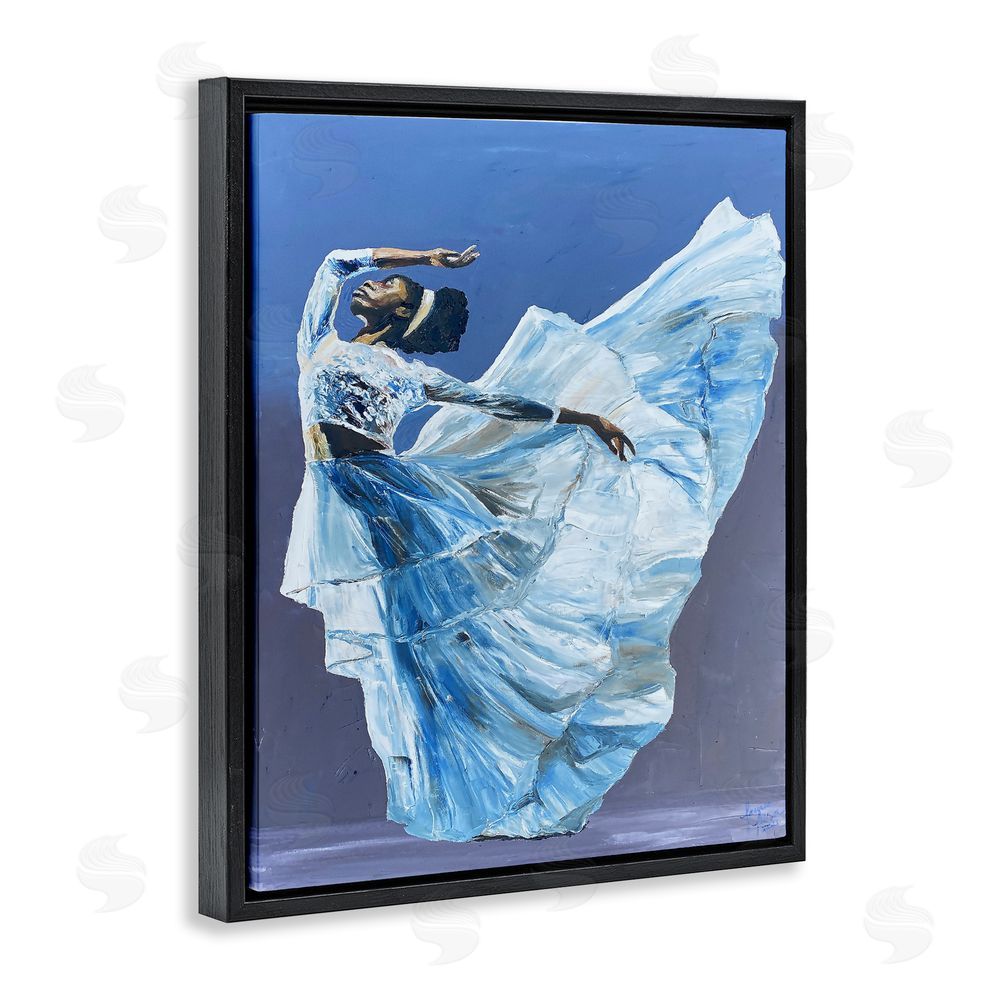 Lauren Luna Young Queen Dancer Black Floating Framed Canvas Wall Art Print