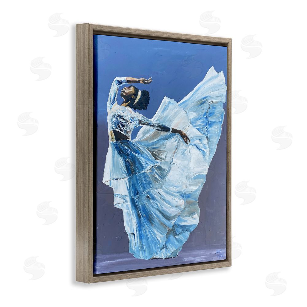 Lauren Luna Young Queen Dancer Brown Floating Framed Canvas Wall Art Print