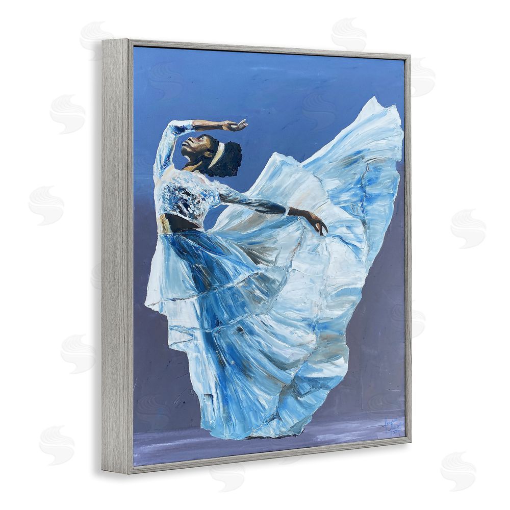 Lauren Luna Young Queen Dancer Gray Framed Giclee Wall Art Print