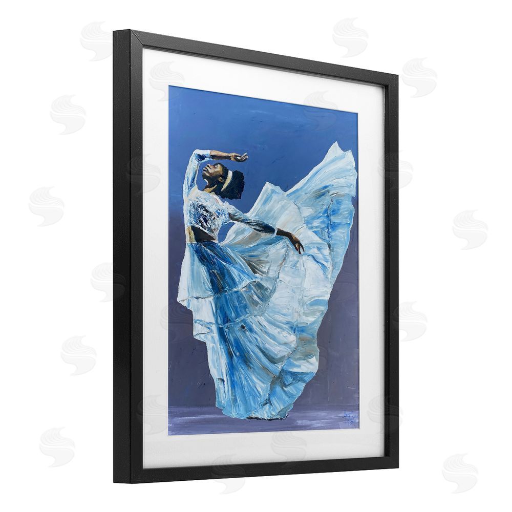 Lauren Luna Young Queen Dancer Black Framed Print Under Glass with White Mat Wall Art