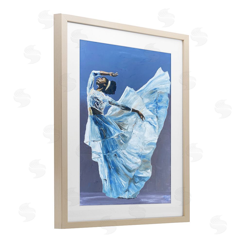 Lauren Luna Young Queen Dancer Brown Framed Print Under Glass with White Mat Wall Art