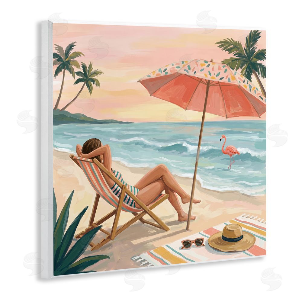 Imagine It Images Beach's Edge Leisure Wooden Wall Plaque Art Print
