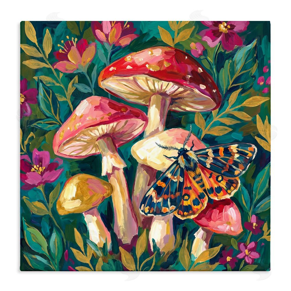 Imagine It Images Blooming Mushroom Vibrance Stretched Canvas Wall Art Print