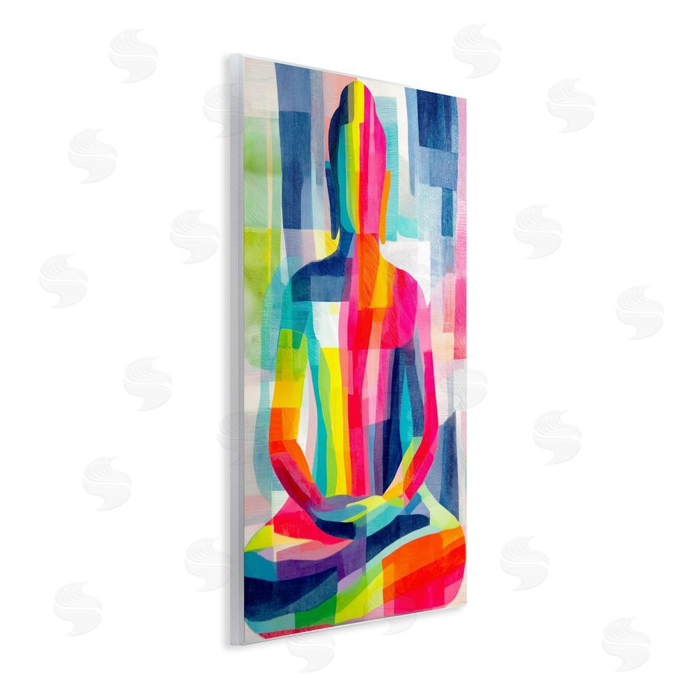 Chromatic Storm Studio Geometric Buddha In Spectrum Wall Plaque Home Decor Art Print