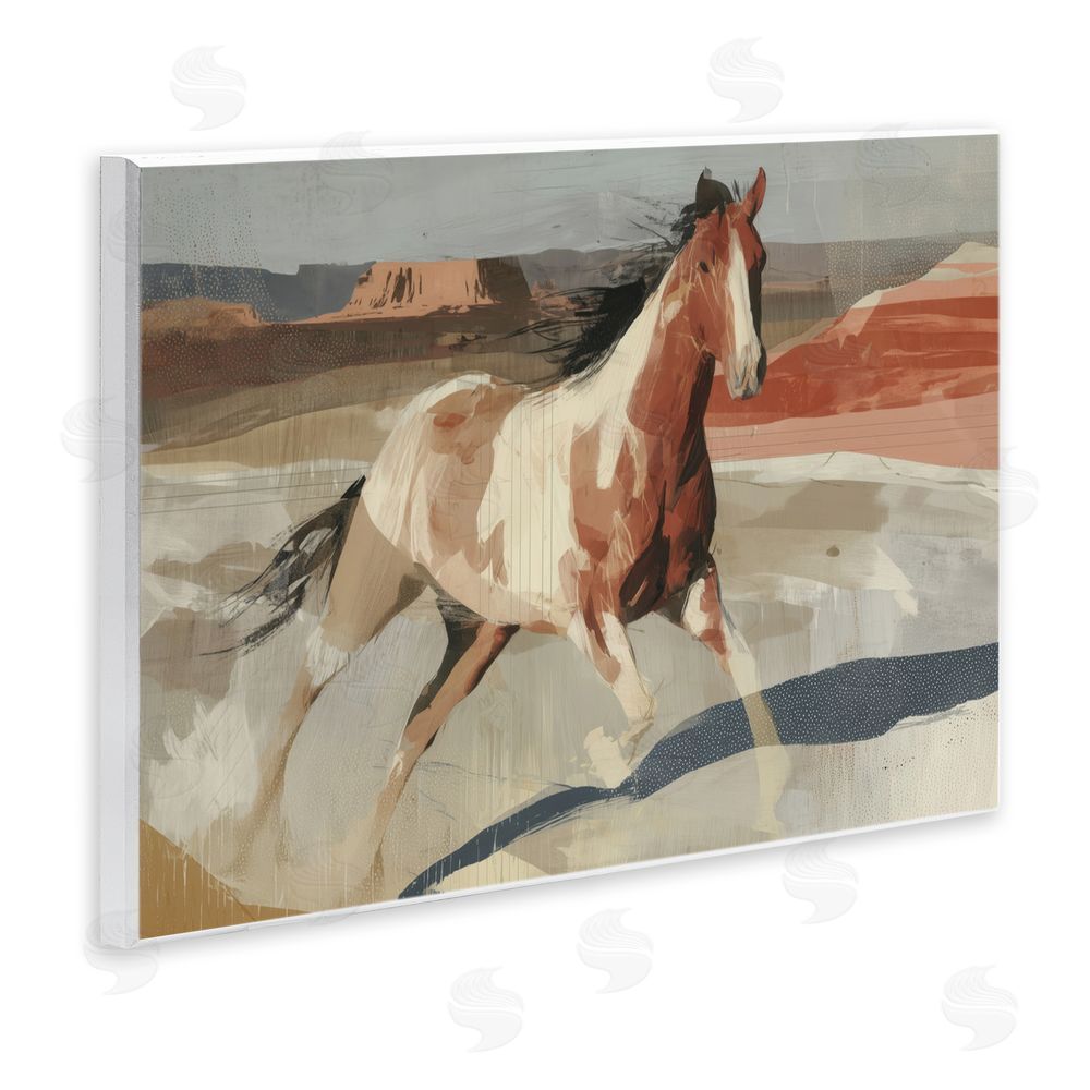 Chromatic Storm Studio Wild Horse Across Plains Wall Plaque Printed Art