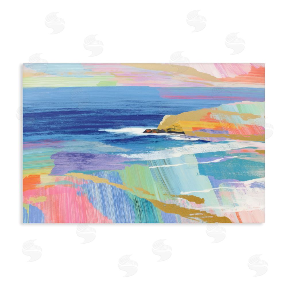 Chromatic Storm Studio Hawaii Coastline Abstraction Stretched Canvas Wall Art