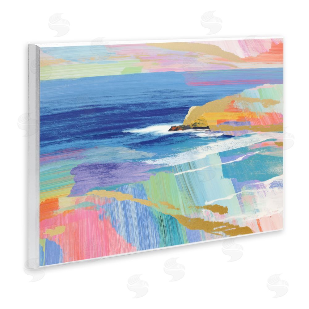 Chromatic Storm Studio Hawaii Coastline Abstraction Wall Plaque Home Decor Art Print