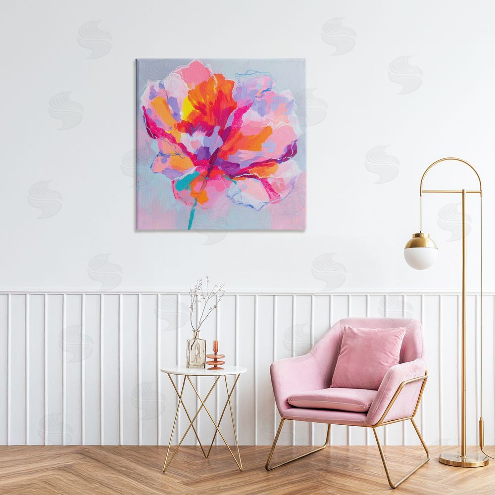 Chromatic Storm Studio The Open Petal Expression Stretched Canvas on Wall