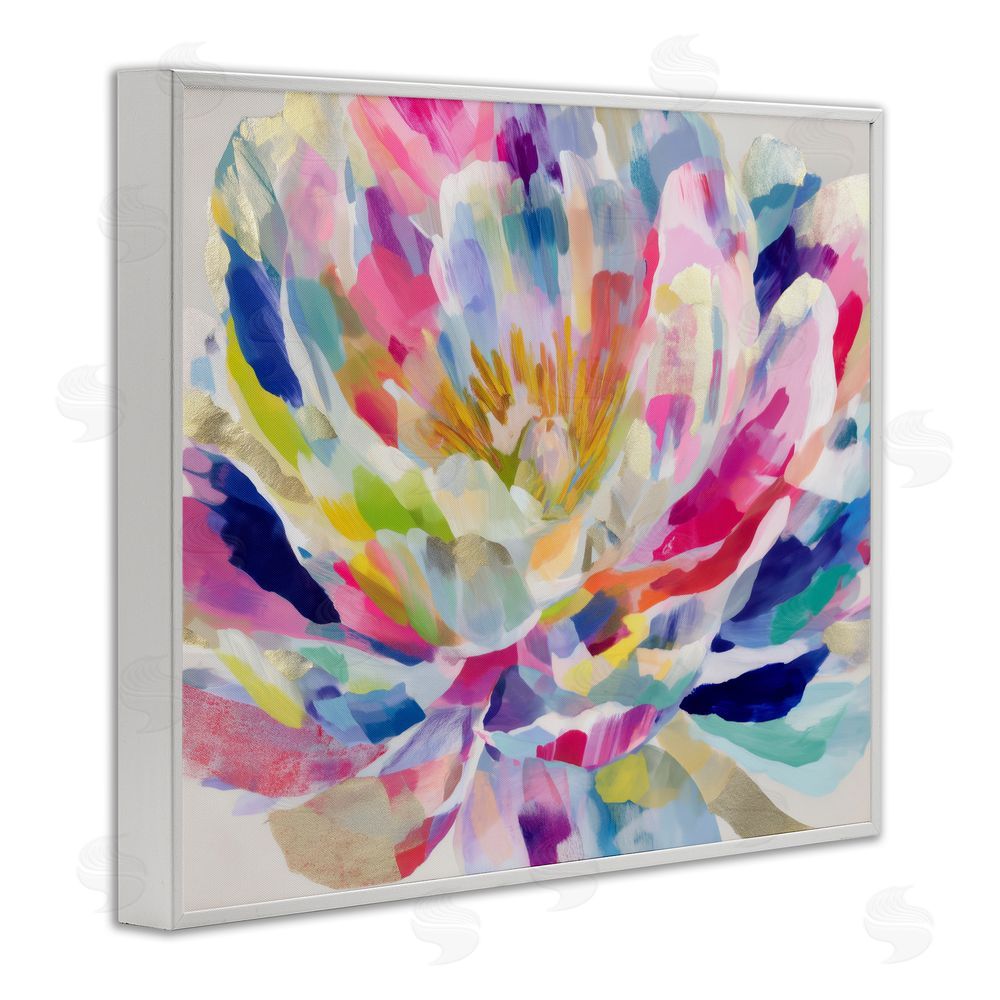 Chromatic Storm Studio Dahlia in Pink & Blue White Framed Giclee Wall Art Print
