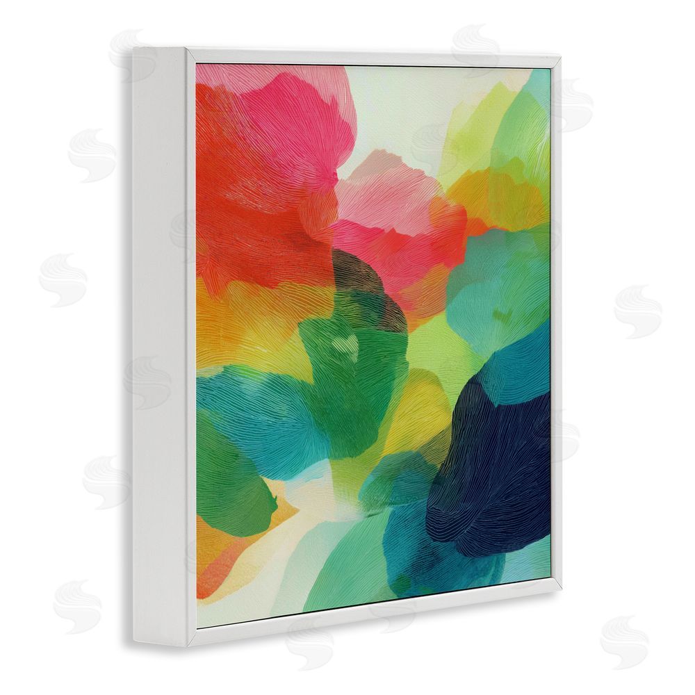Chromatic Storm Studio Vivid Flowing Color Field White Framed Giclee Wall Art Print