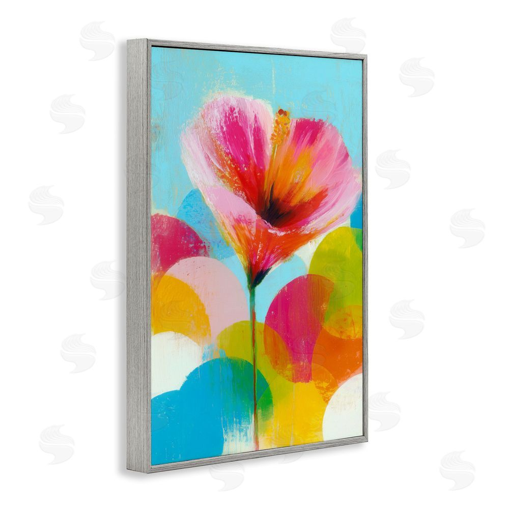 Chromatic Storm Studio Hibiscus In The Sun Gray Framed Giclee Wall Art